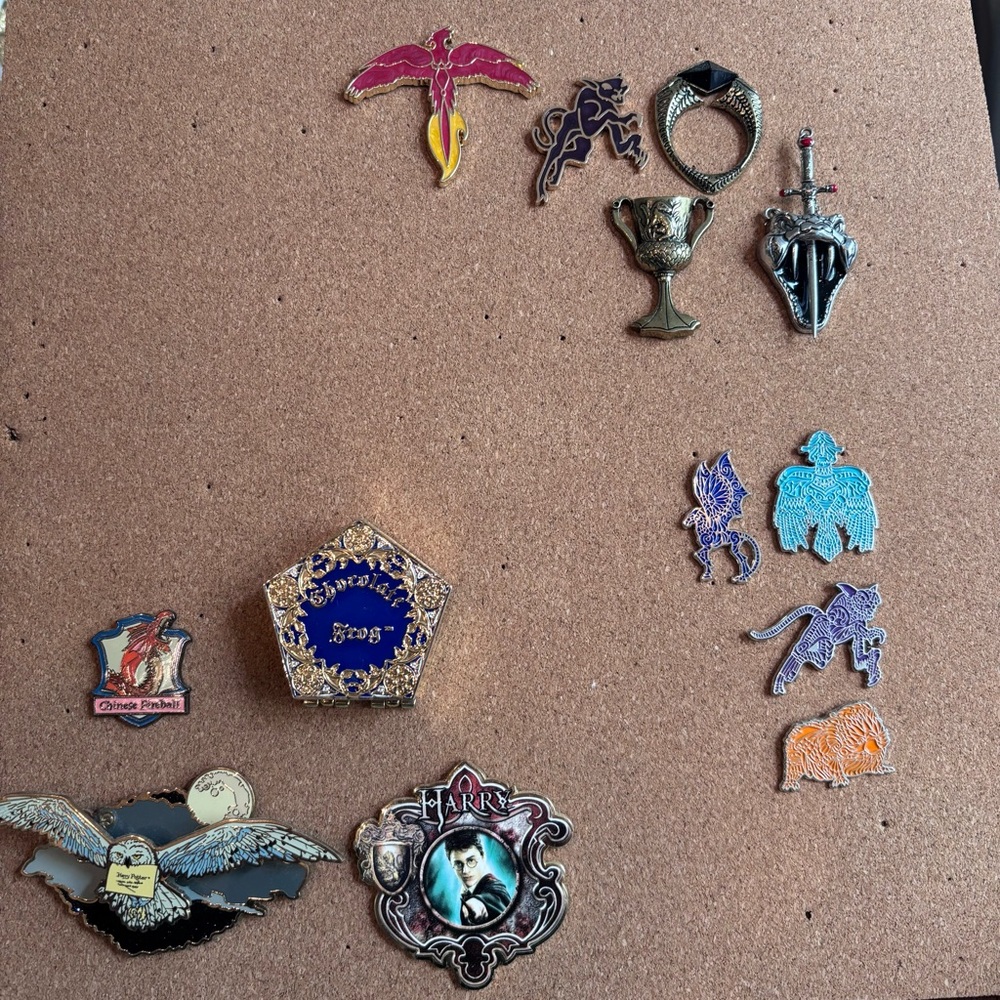 Harry Potter Pin Lot 13 Pc Loot Crate Universal Studios Dragon Hedwig Frog +